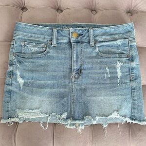 American Eagle Jean Mini Skirt Super Super Stretch